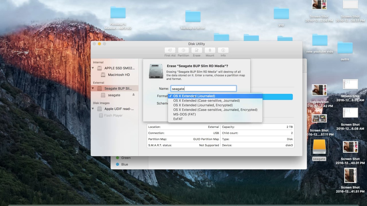 How to format external drive for mac